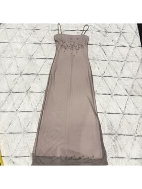 Chelsey Y2k USA Made Elegant Pink Embroidered Spaghetti Strap Maxi Dress Women